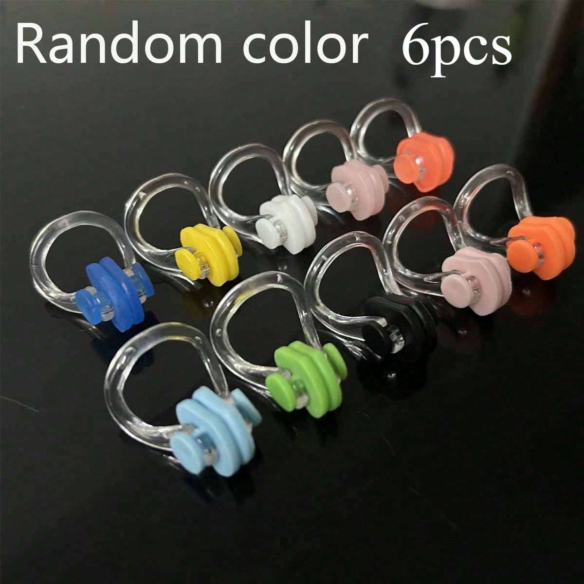 6pcs waterproof silicone swimming nose clips, soft nose protection for surfing and swimming, lightweight and comfortable swimming accessories