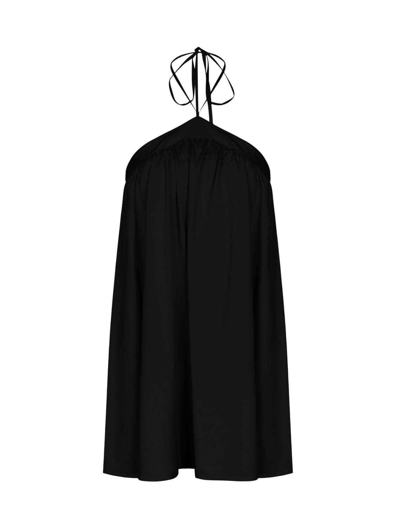 Women's Solid Color Halter Neck Tie Shoulder Cami Dress, Halter Strap Dress, Casual Sleeveless A Line Dress for Summer, Ladies Clothes for Beach Holiday