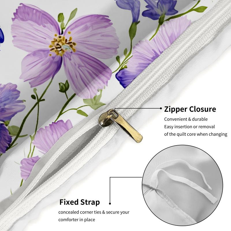 Printed butterfly pattern bed sheet set, soft microfiber bedding, double/full-size/queen size/plus size, anti shrink and anti fading, easy to maintain all season decoration