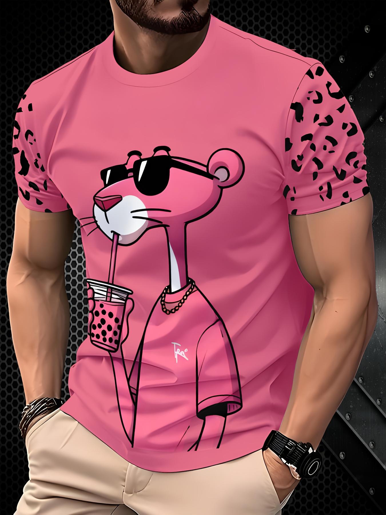 Men's Fashion Casual T-Shirt - 100% Polyester, Crew Neck Short Sleeve T-Shirt, Machine Washable, Year-Round Comfort, Daily Wear with Smooth Textured Fabric