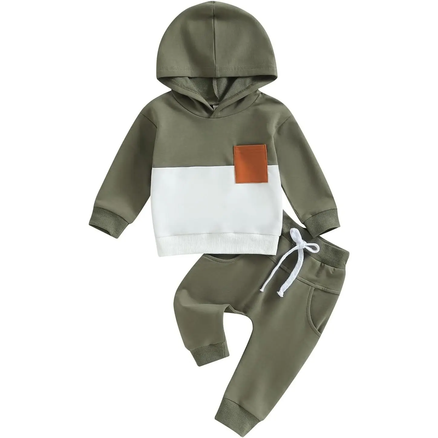 Infant Baby Boy Fall Winter Hooded Long Sleeve Sweatshirt and Pants Set - Toddler Hoodie Outfit Clothes 6-24 Months 2TGift