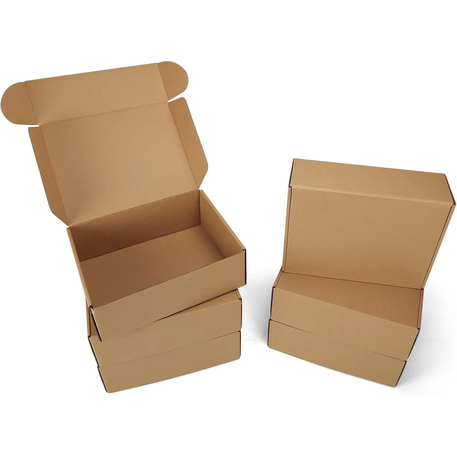 6 Pack 12x9x4 inch Cardboard Shipping Boxes, Brown Gift Boxes | Tuck Top, Quick Fold, Easy Assemble, Shape Well, Single Corrugated, DIY Cardboard, Shirt, Shoe, Small Business Packaging