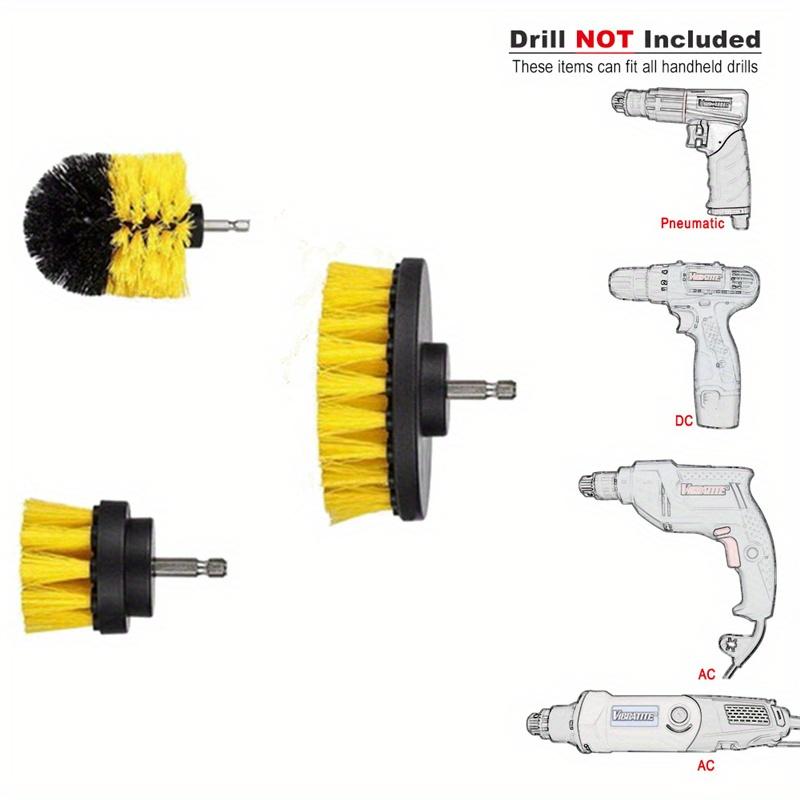 1/3Pcs/Set Electric Scrubber Brush Drill Brush Kit Plastic Round Cleaning Brush For Carpet Glass Car Tires Nylon Brushes