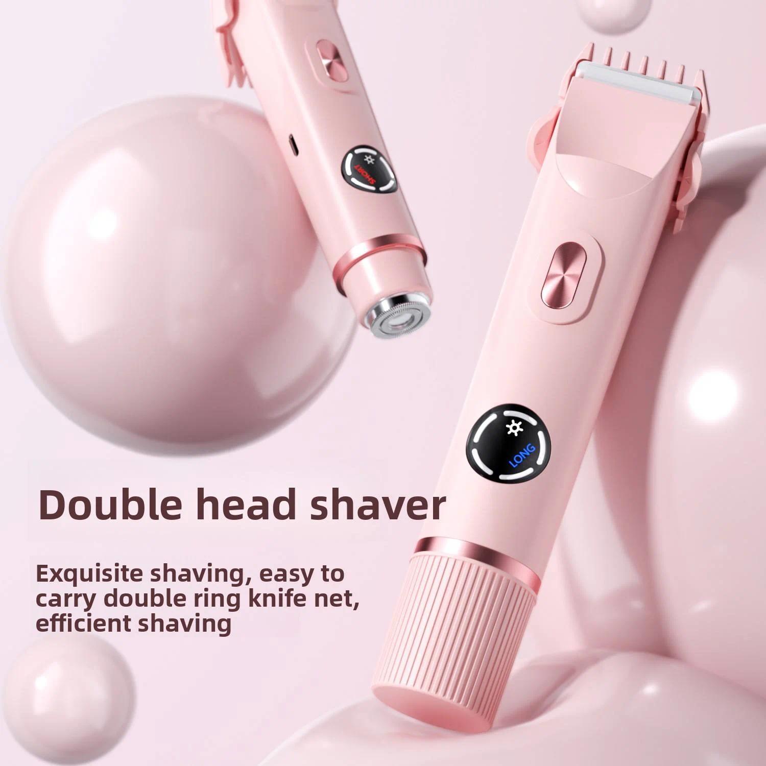 Multi-Functional Nose and Ear Trimmer Shaver Dual-Head Electric Digital Display Hair Removal Device fade kit