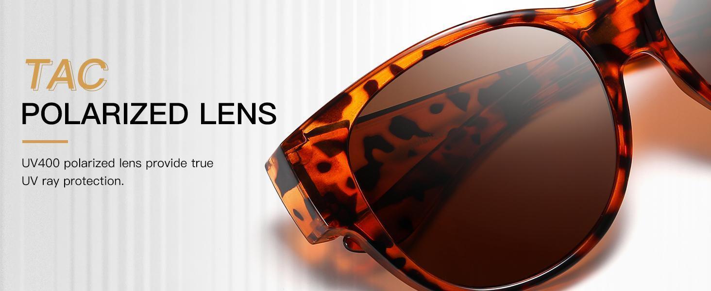 Unisex Oversized Polarized Eyewear 4-Pack, Large Frame Fit-Over Fashion Shades, UV400 Lightweight Anti-Glare for Outdoor Sports, Driving, Classic Design, Polarized Lenses
