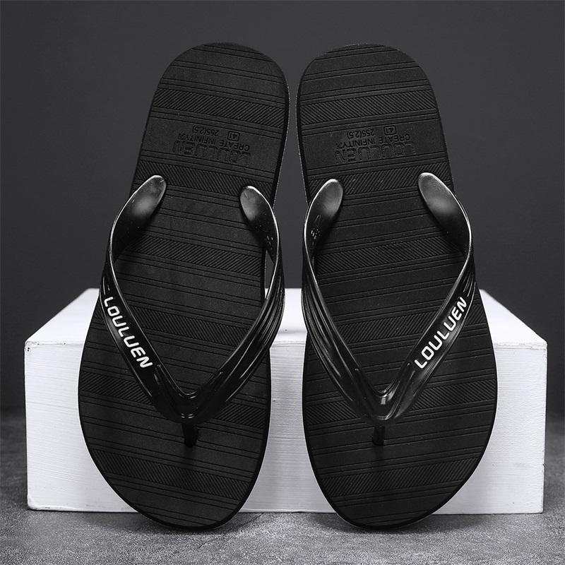 Men's Flip-Flops with Unique Texture, Comfortable Beach Sandals, Soft Non-Slip House Slippers, Lightweight for Home, Bathroom, Beach