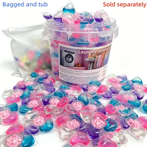 5-In-1 Laundry Beads, Portable Laundry Detergent Pods, 10/30/50/80/100 Pieces, Durable Cleaning Solution, Travel-Friendly Design, Eco-Friendly, Soften Clothes, Remove Stains
