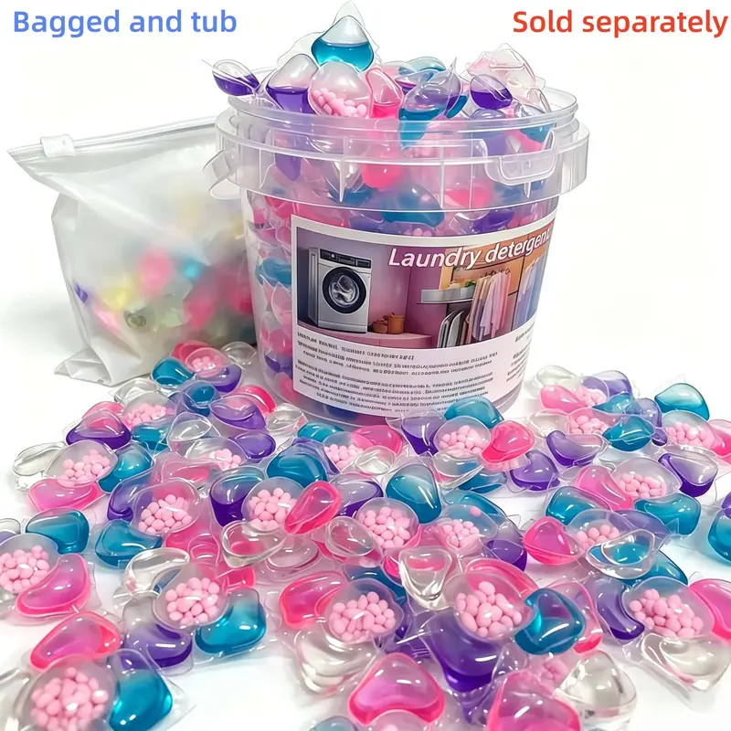 5-In-1 Laundry Beads, Portable Laundry Detergent Pods, 10/30/50/80/100 Pieces, Durable Cleaning Solution, Travel-Friendly Design, Eco-Friendly, Soften Clothes, Remove Stains