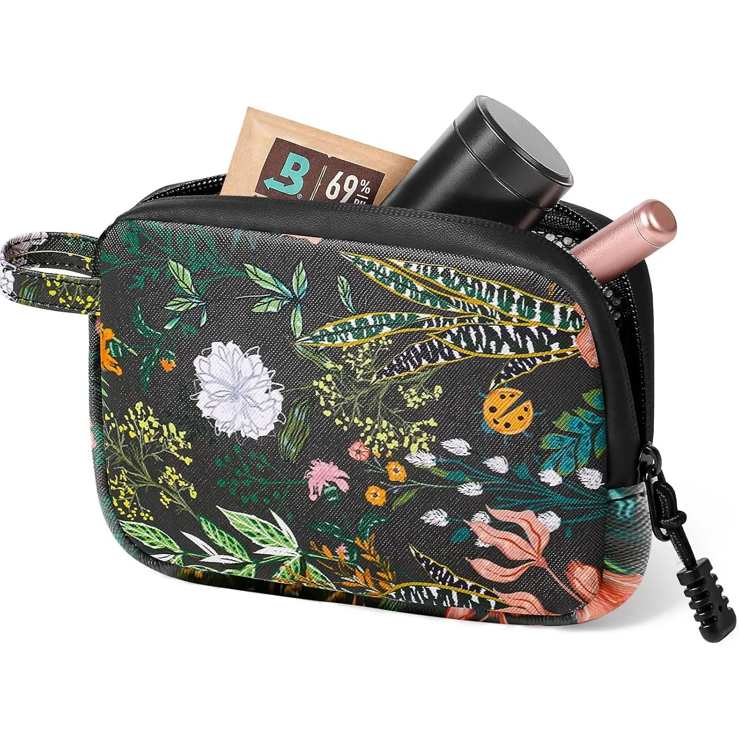 Smell Bag, 6.7"x4.7" Smell Container with Activated Carbon Fiber Liner, Airtight Travel Organizer & Stylish Gifts for