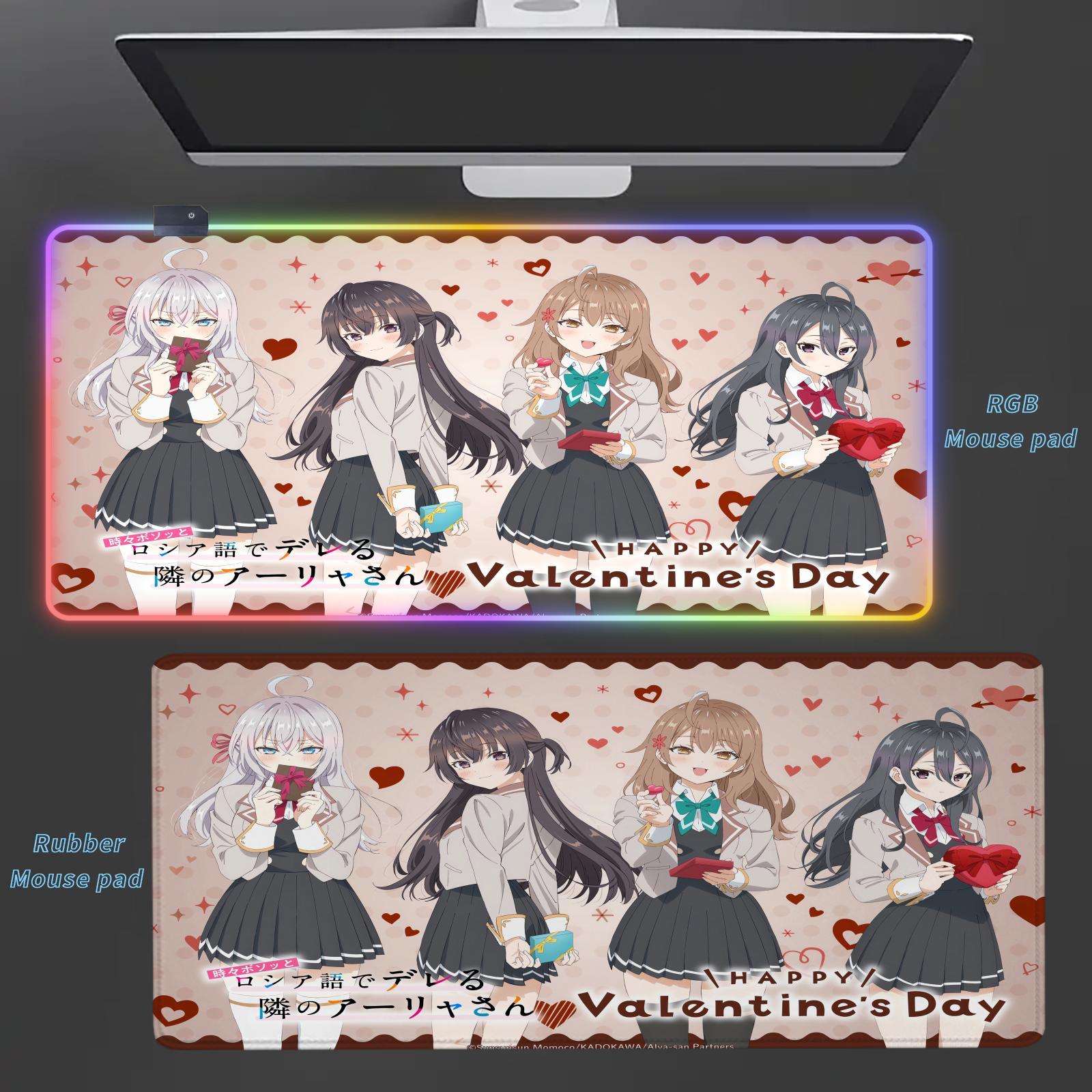 Alya Sometimes Hides Her Feelings in Russian  Mouse Pad Anti-slip rubber base, high-definition mouse pad suitable for PCs, computers, and workspaces - an ideal gift for gamers and anime fans, durable play mat for tech enthusiasts, Anime Mousepad