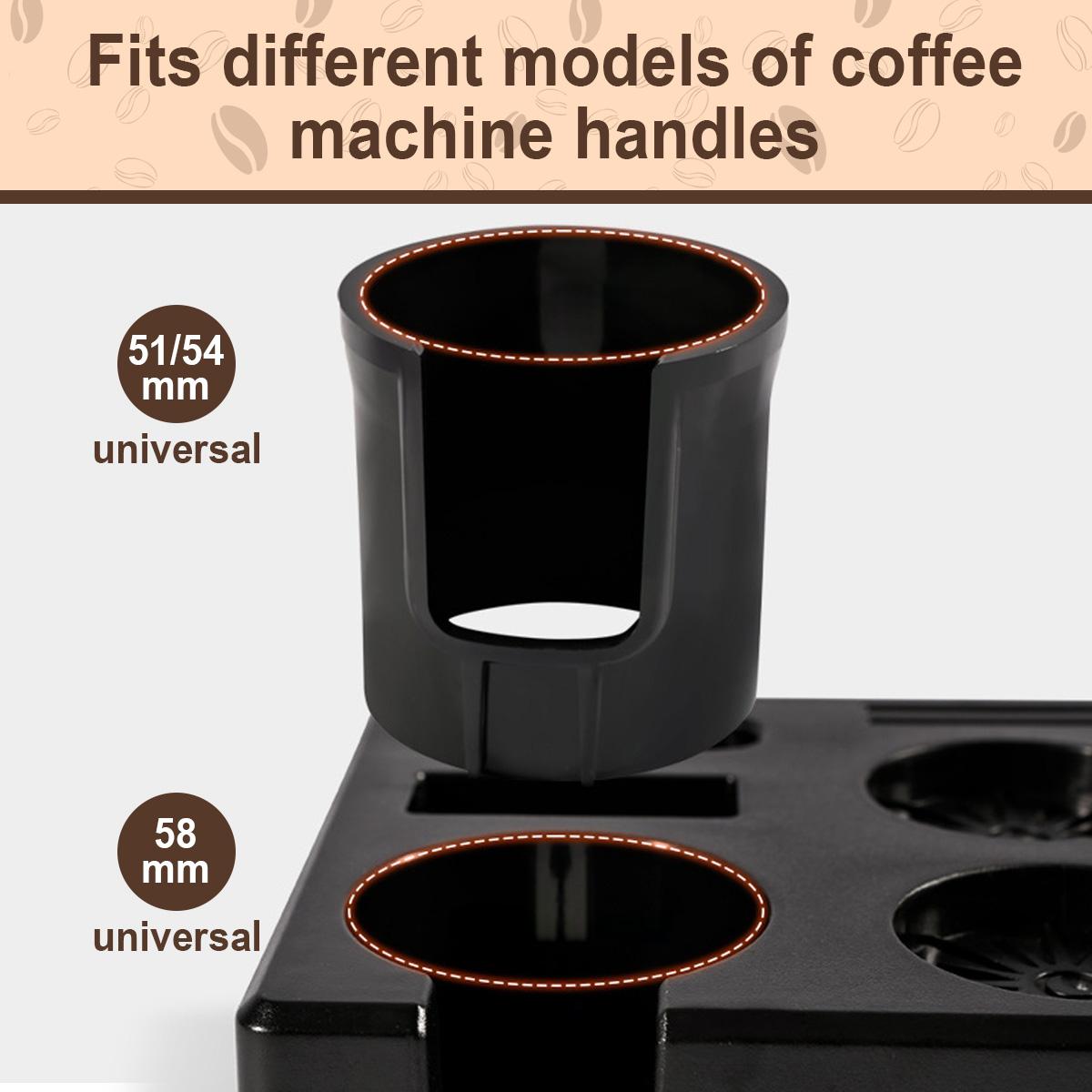 53mm Espresso Accessories Kit, Coffee Tamping Station, Set of 3, with Drawer, Coffee Distributor, Bottomless Portafilter, Puck Screen