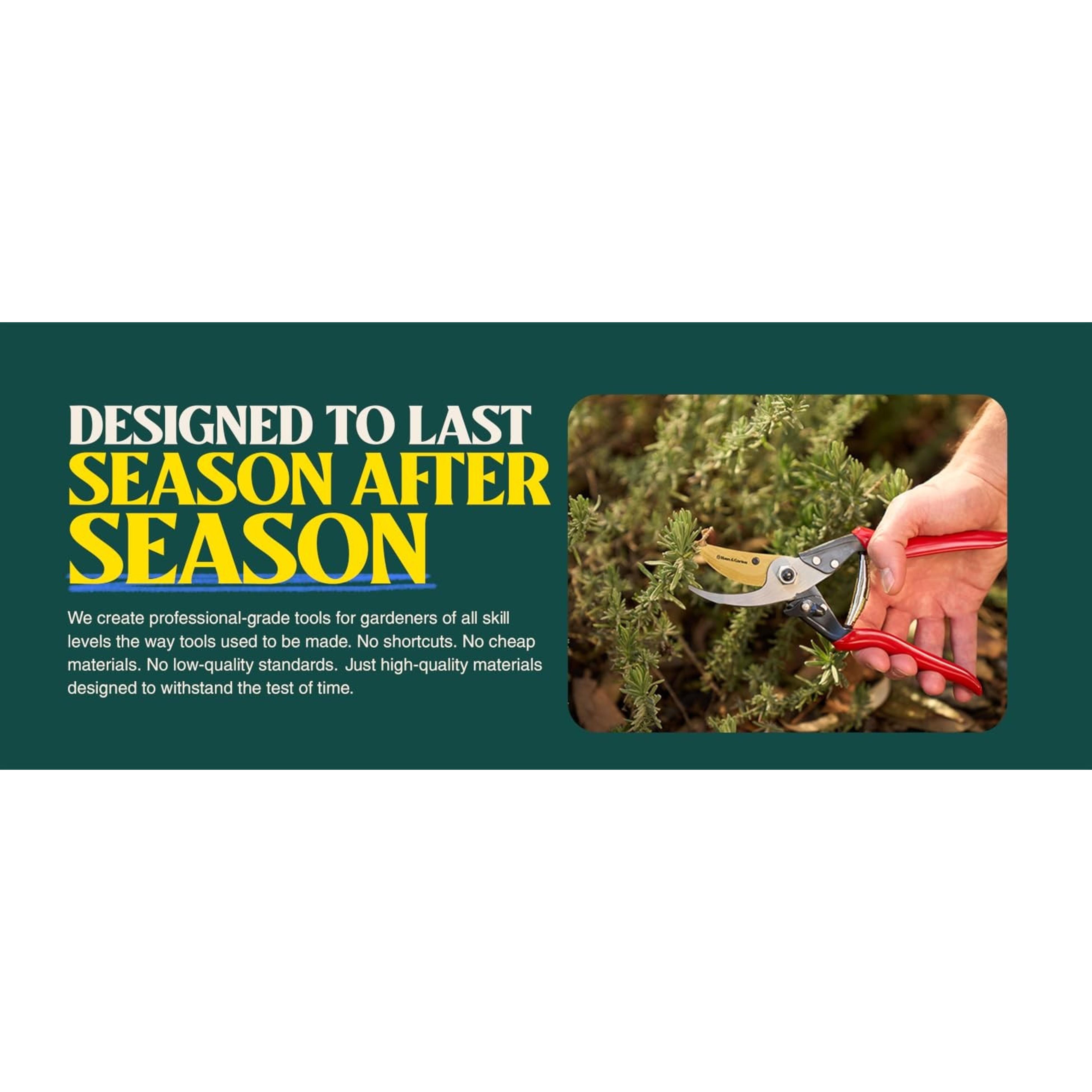 ForgedPRO 8.75" Heavy Duty Professional Titanium Bypass Pruning Shears - Use As Pruners, Garden Shears, Handheld Pruning Shears For Gardening, Clippers, Garden Scissors, Pruner ToolGift