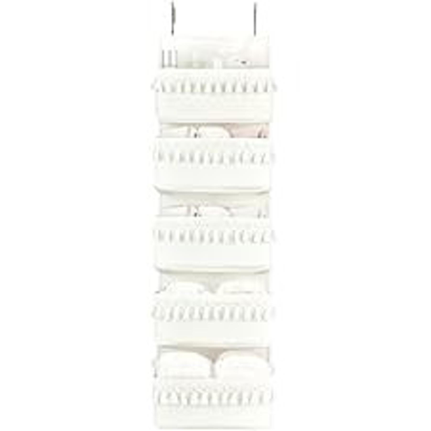 Over The Door Hanging Basket 4-Tier Woven Boho Wall Mounted Storage Organizer with Hooks for Bedroom Nursery Bathroom Apartments Dorm Pantry Decor, Jute
