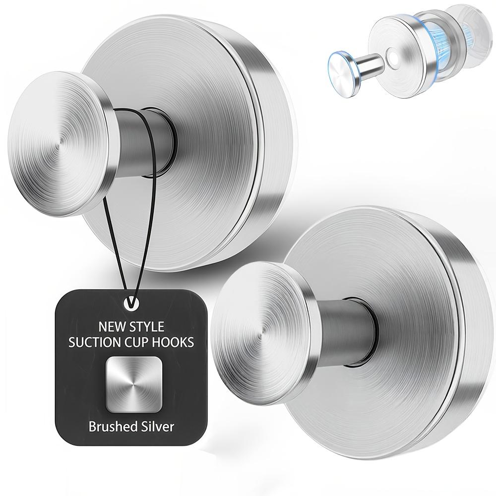 Suction Cup Stainless Steel 304 Hooks for Bathrooms And Kitchens, Suitable for Smooth Surfaces Like Glass, Mirrors, Ideal for Bathroom Organization, Storing Bath Balls, Bathrobes, And Coats