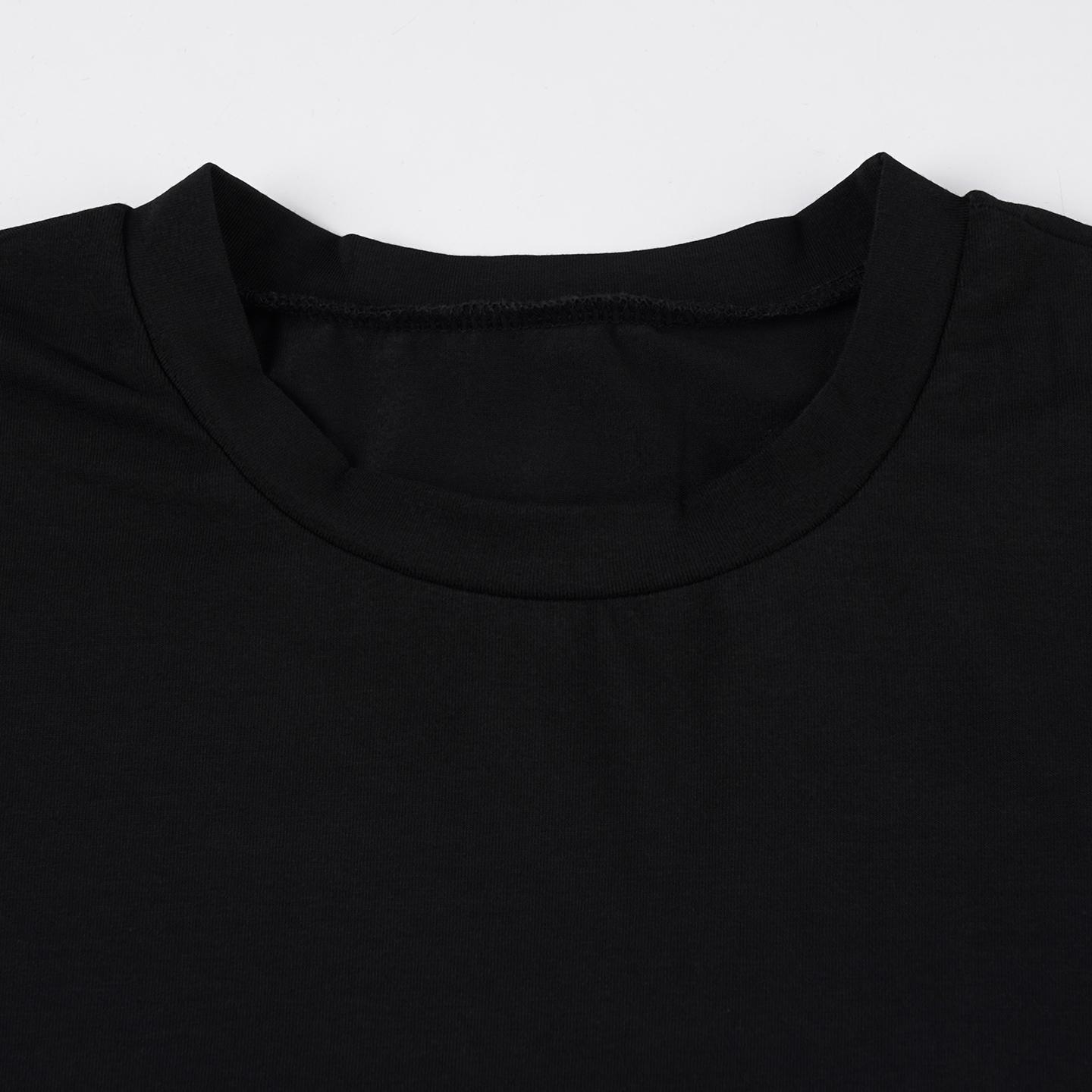 Women's Solid Color Basic Crop Tee, Casual Half Sleeve Round Neck T-shirt for Summer, Ladies Clothes for Daily Wear, Womenswear