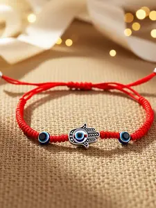 Demon Eye Palm String Bracelet, Adjustable Couple Friendship Blessing Gift, Ethnic Pattern, Unisex Lucky Beads Transfer Chain, Beaded Bracelets