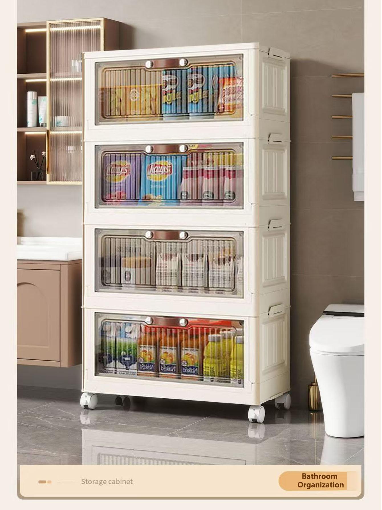 Multi-Layer, Multifunctional Storage Cabinet, Home Organizer Rack, Snack Box Holder, Easy Assembly, Space-Saving Design, Ideal for Kitchen & Living Room