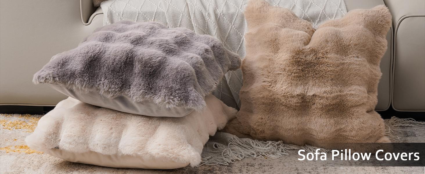 20x20 Pillow Covers Set of 2 Throw Pillows Covers for Couch Plush Decorative Pillowcase for Farmhouse Sofa Pillow Cover Cream White 20x20 Pillow Covers Set of 2 Throw Pillows Covers for Couch Plush Decorative Pillowcase for Farmhouse Sofa Pillow Cover Cream White