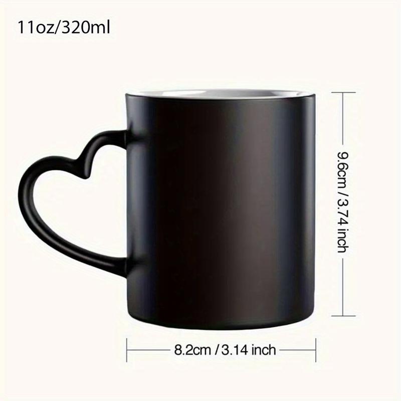 1pc Twelve Zodiac Signs Magic Color-Changing Mug with Heart-Shaped Handle & 12 Constellation Design - Temperature-Sensitive Cup, Drinkware, Coffee Mug, Coffee Mugs