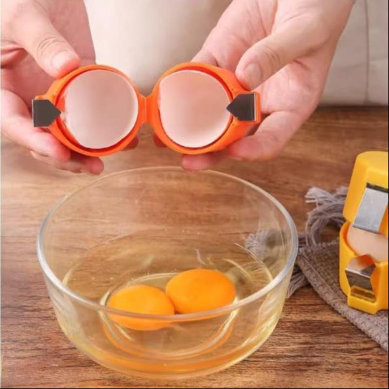 Egg Shell Opener, Egg Separator, Handheld Egg Beater, Multi-Functional Egg Cutter, Kitchen Gadget for Hard Boiled Eggs, Baking Tools, Utensils