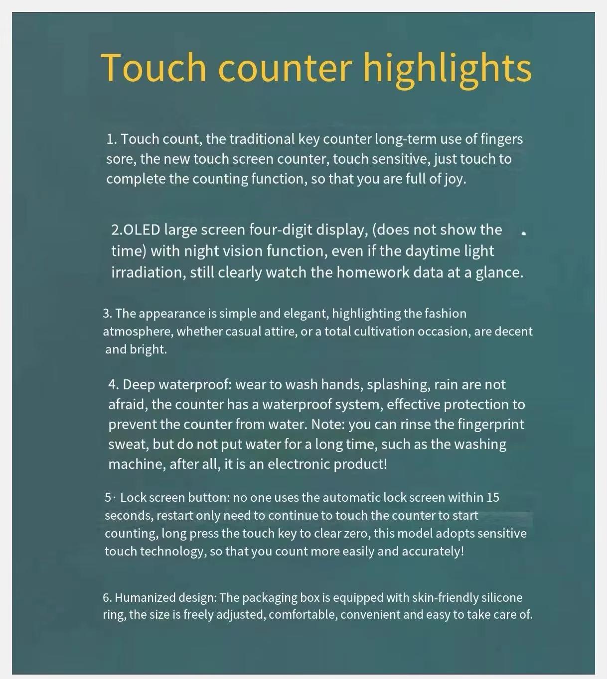 Smart Digital Prayer Ring, Silent Precise Counting, Adjustable Sizes, Waterproof, Portable Faith Tool for Worship, Meditation, Daily Use