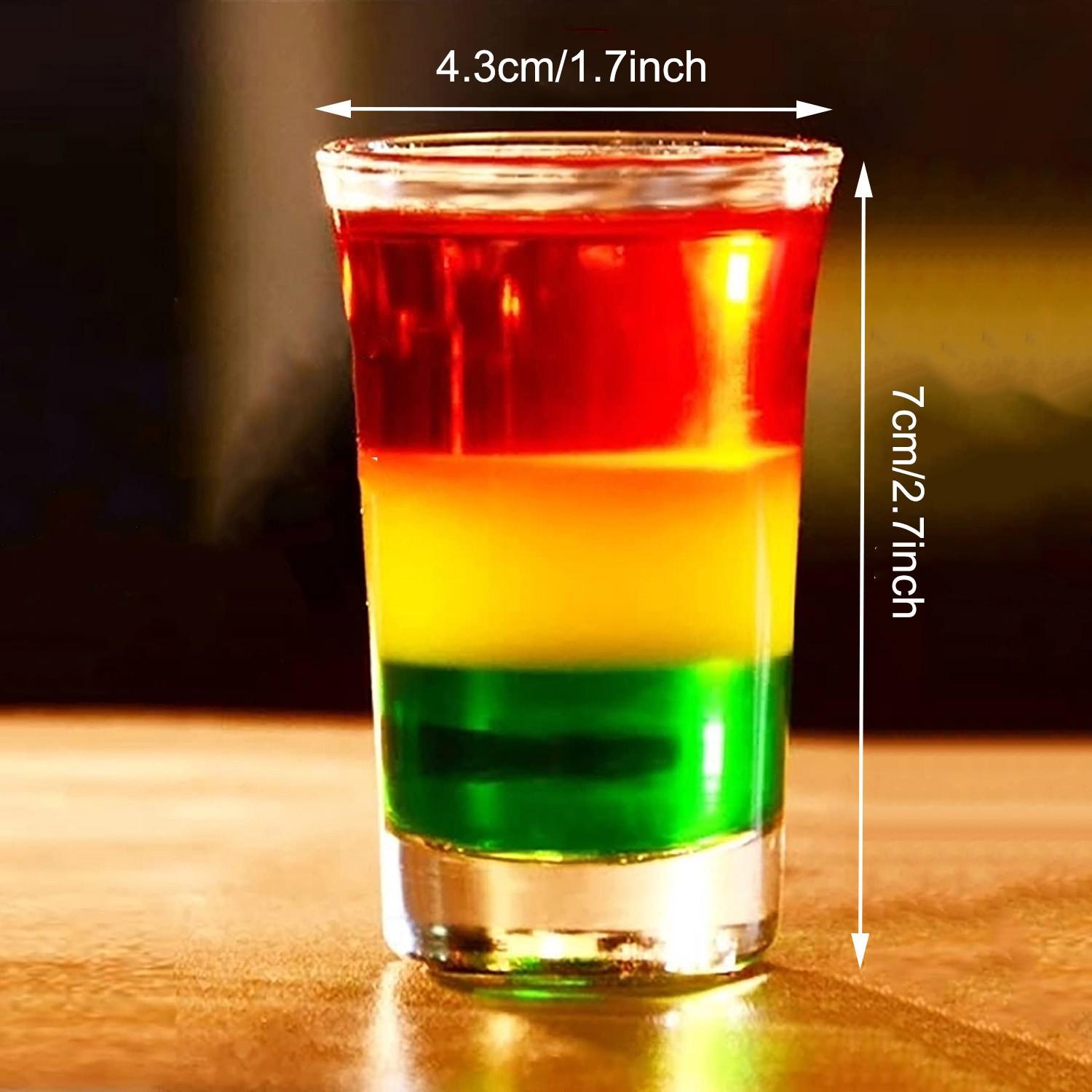 6/12 Piece Small Wine Glass Set, 1.5 Oz (40 Ml) Transparent Round Glasses, Ideal for Vodka Whiskey Tequila Brandy Espresso, Restaurant Bar Party Gift