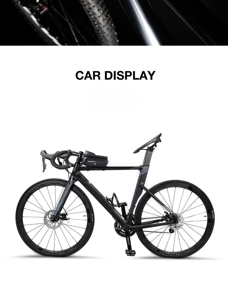 TAKEZERO Bicycle Front Top Tube Bag Touch Screen Bicycle Frame Bag Bicycle Bag 1L Large Capacity Adjustable Cycling Bag Bicycle Accessories