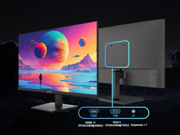 KTC 23.8" FHD 1080P 100Hz Computer Monitor, VA Panel FreeSync PC Gaming Monitor, HDMI VGA Ports, HDR, 4000：1 Contrast, LowBlue Mode, Ergonomic Tilt Eye Care for Home Office, H24V27
