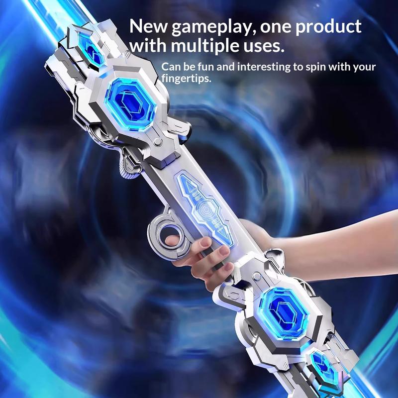 Cyberpunk Light Saber, Extendable Cyberpunk Light Saber with Sound and LED, 32 Color Flowing Effect, Boy Glowing Laser Sword