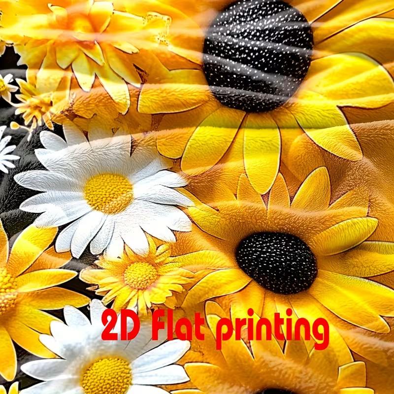 Flannel oversized sunflower floral pattern blanket, machine washable and non-fading - Floral Throw - a soft and warm product for all seasons suitable for living rooms, bedrooms, and terraces - a pet-safe large-area cover - ideal for use as a bed blanket