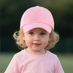 Children's pure cotton baseball cap for boys and girls, summer macaron color solid color sunscreen duckbill cap for 3-8 years old