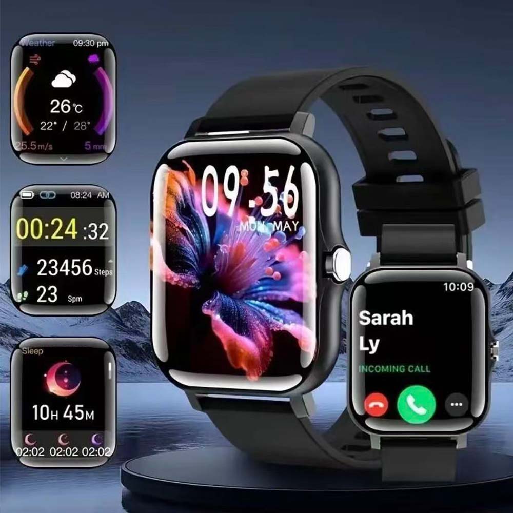 Lavish HD Full Screen Touch Smartwatch for Men & Women, Phone Calls, Text Notifications, Sports Mode, Distance Tracking, Compatible with iPhone & Android