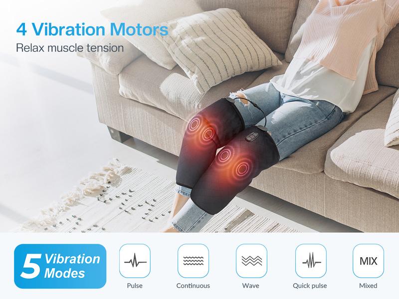 COMFIER Christmas Gifts for Dad, Men, Heated Knee Massager with Vibration, FSA Eligible HSA, Graphene Heating Knee Wrap with 5 Modes, Adjustable for Larger Legs, Home or Post-Workout Comfort COMFIER Christmas Gifts for Dad, Men, Heated Knee Massager with Vibration, FSA Eligible HSA, Graphene Heating Knee Wrap with 5 Modes, Adjustable for Larger Legs, Home or Post-Workout Comfort