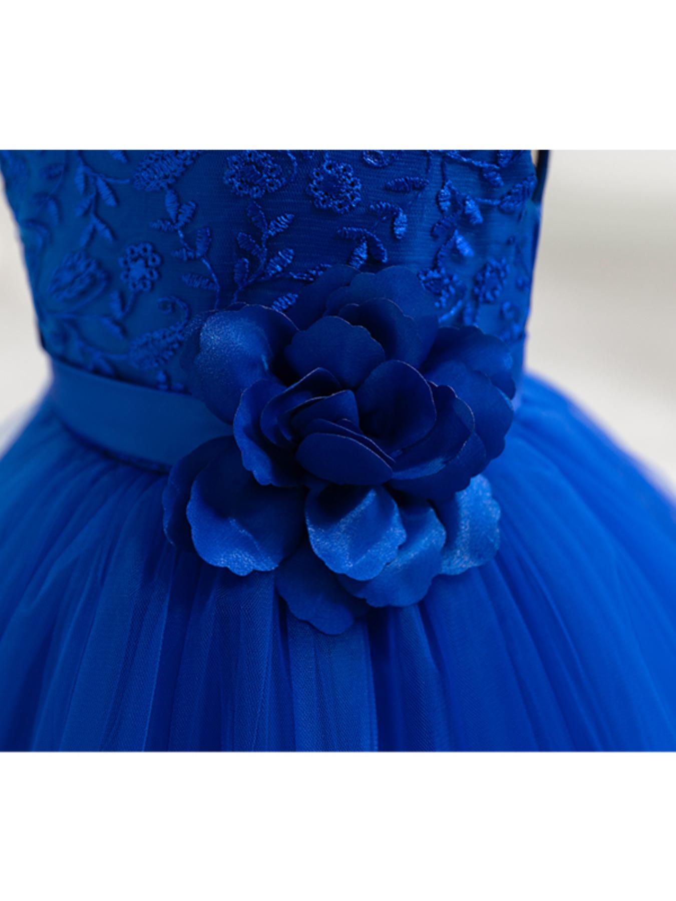 New Girl Princess Seraphina Dress, Lace Trim Party Gown, Wedding Season Costume, Halloween Christmas, Birthday Performance Wear