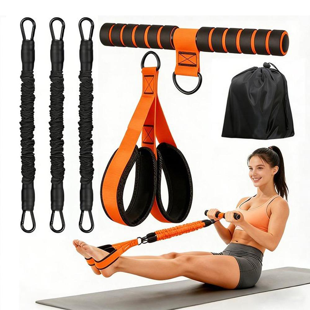 Multi-Functional Pedal Resistance Training Set with Pedal Straps & Foam Handle - Full Body Toning - Perfect for Living Room, Bedroom & Bed Workouts, Must-Have for Home Fitness, Fitness Training Band, Exercise Equipment