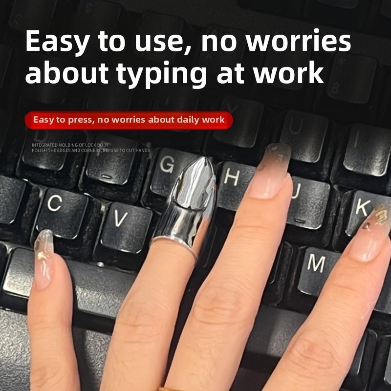 1/2pcs Nail Guard Adjustable Finger Protector, Durable Nail Protection for Organic and Artificial Nails, Typing and Nail Art Finger Shield, Salon Nail Care Tool