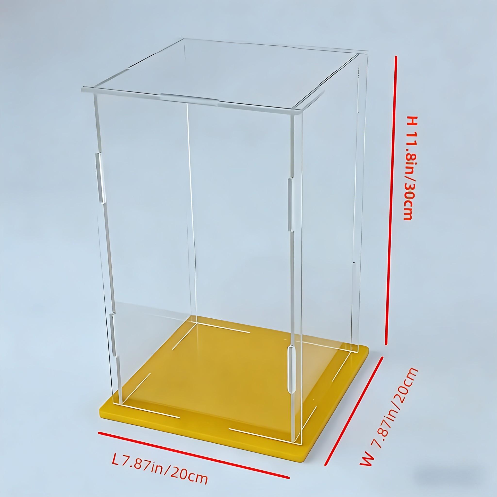 Transparent Acrylic Display Case, Stackable Doll Box, Vertical Assembly Stand, Multiple Sizes Available, Base, Collectible Figurine Storage