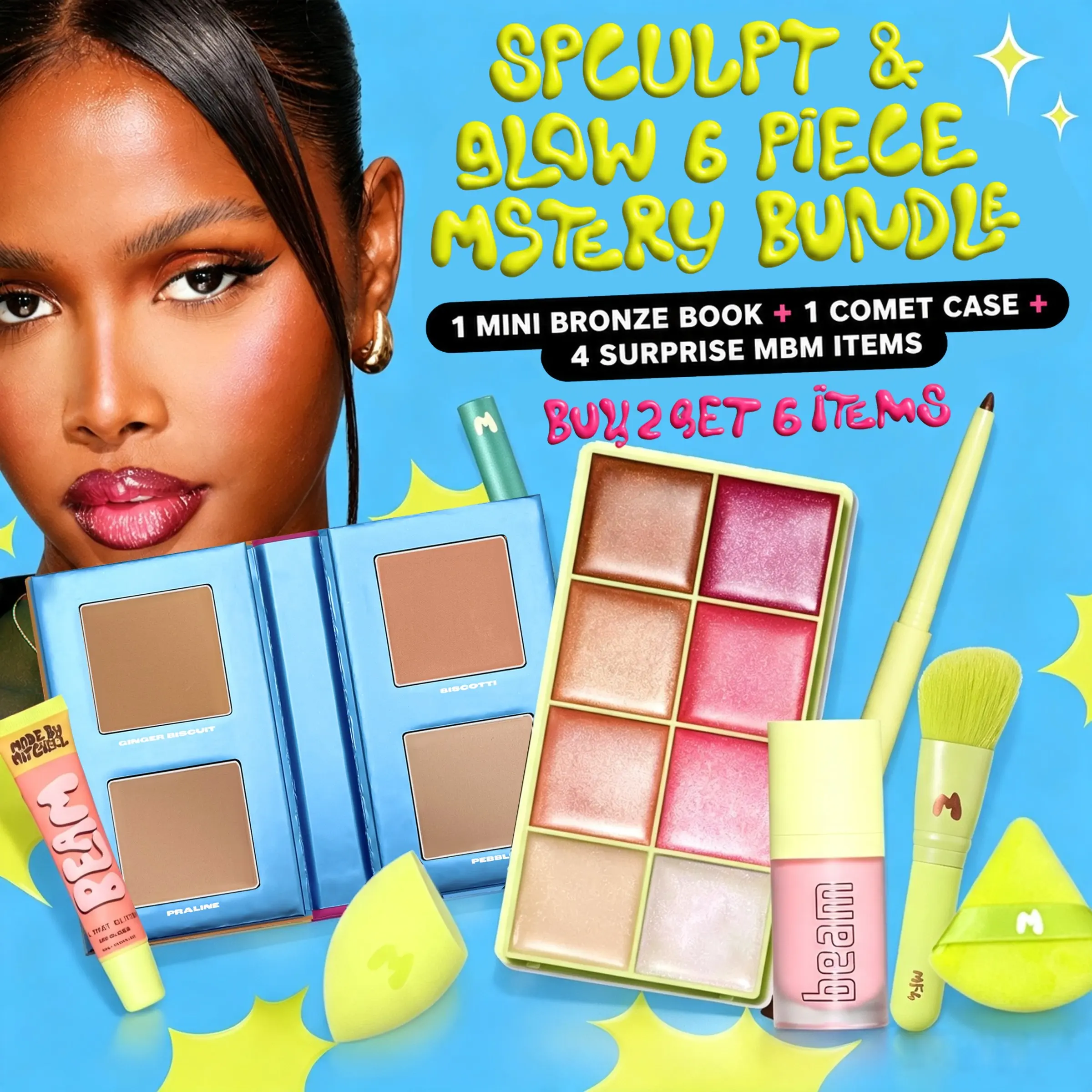 Sculpt & Glow 6 Piece Mystery Bundle - Made By Mitchell Makeup Sets Beauty Set