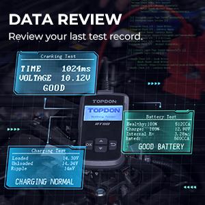 Car Battery Tester 12V, TOPDON BT50, Automotive 100-2000 CCA Battery Load Tester Cranking and Charging System Auto Test Scan Tool Digital Battery Alternator Analyzer (Upgraded Version of AB101) Car Battery Tester 12V, TOPDON BT50, Automotive 100-2000 CCA Battery Load Tester Cranking and Charging System Auto Test Scan Tool Digital Battery Alternator Analyzer (Upgraded Version of AB101)
