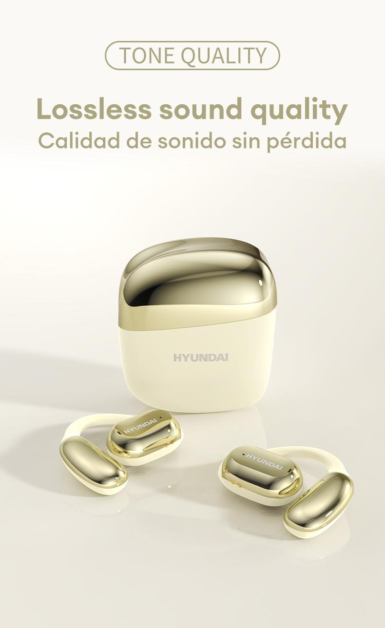 HYUNDAI Space-Y3PRO OWS High-Fidelity Robust Bass Audio Headphones, Ultra-Comfort Ergonomic Open Ear Headsets, Waterproof Sports Earbuds for Running Fitness