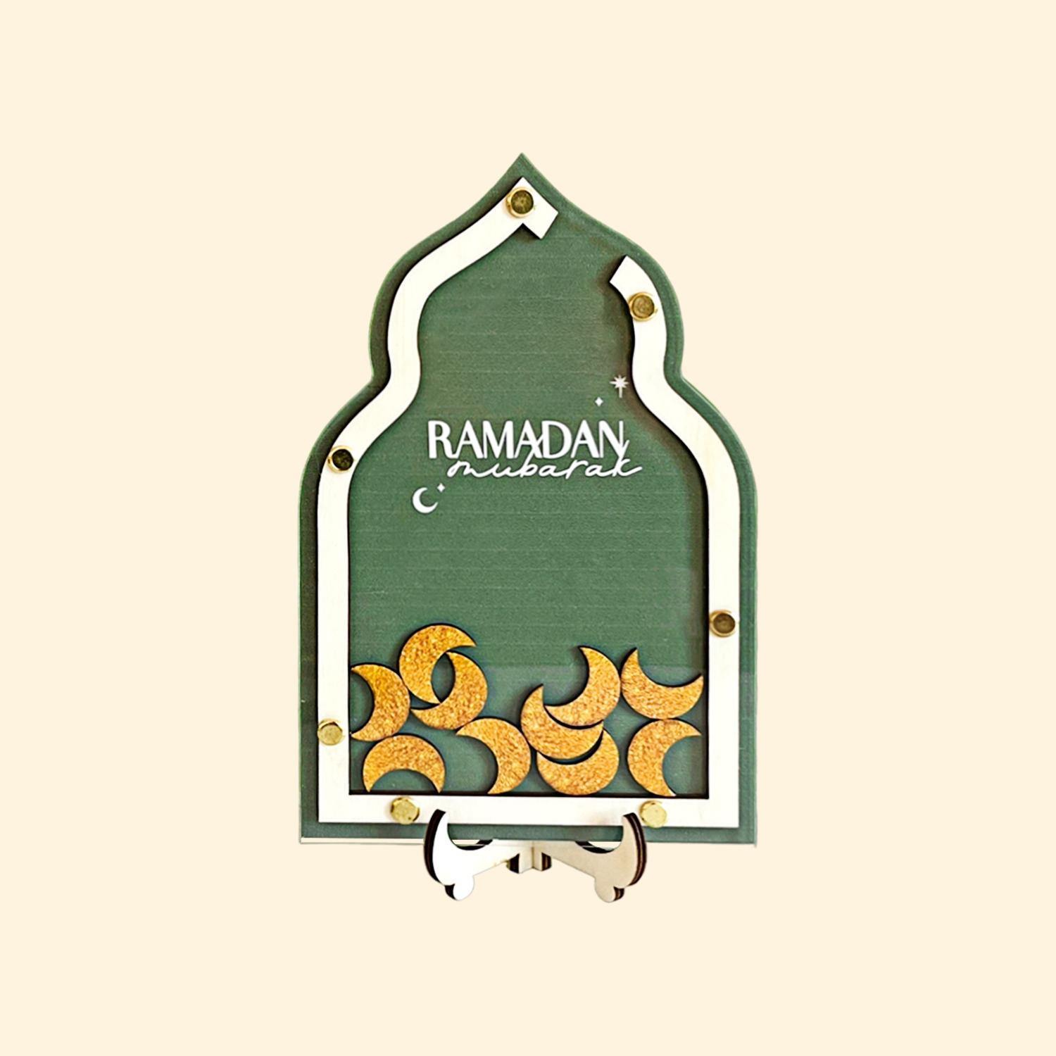 Ramadan Countdown Box, Independent Traditional Islamic Festive Eid Gift Set, Includes 31 Numbered Moons, Creative Ramadan Home Decor, Perfect Muslim Friend Gift