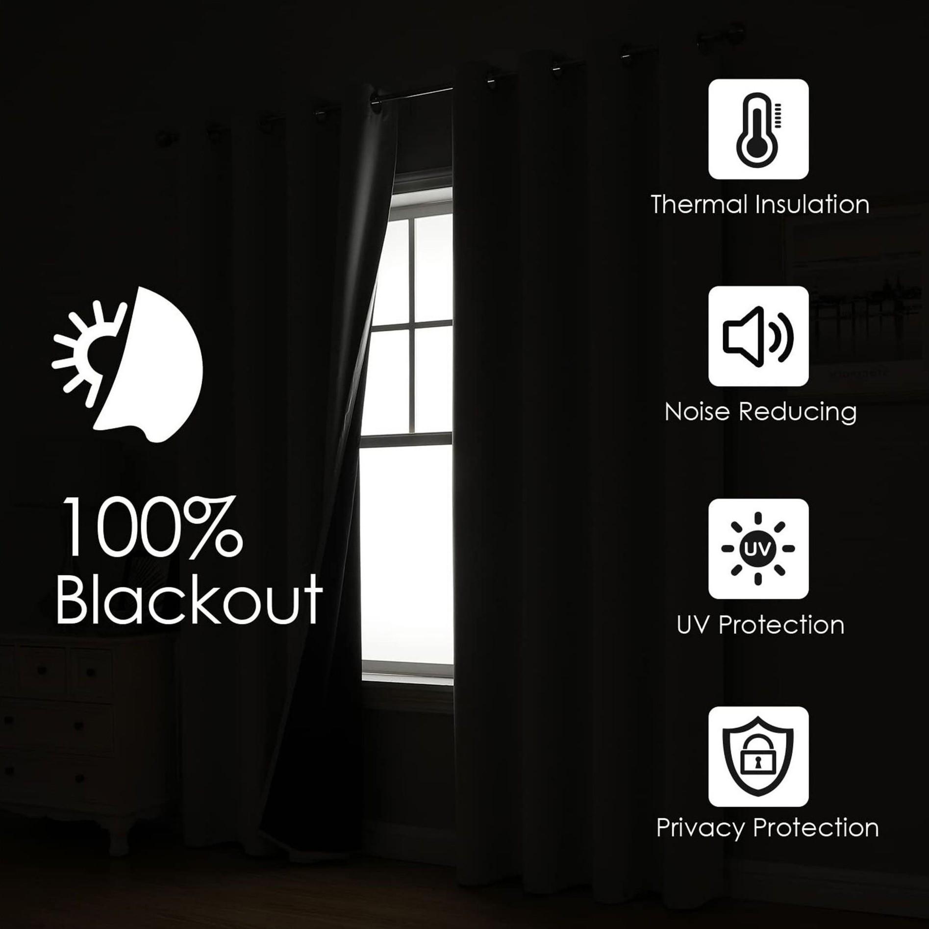 2pcs Blackout Sunscreen Curtains, 100% Light Blocking, Durable & Stylish, Ideal for Bedroom/dining Room/living Room, Enhances Privacy