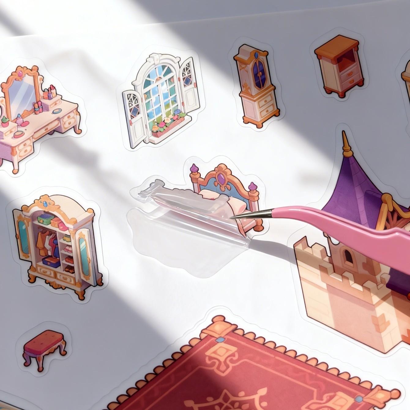 Large DIY Scene Stickers, Fun TV Show Battle Stickers, Stress Relief 3D House Stickers, Cute Educational Journal Stickers