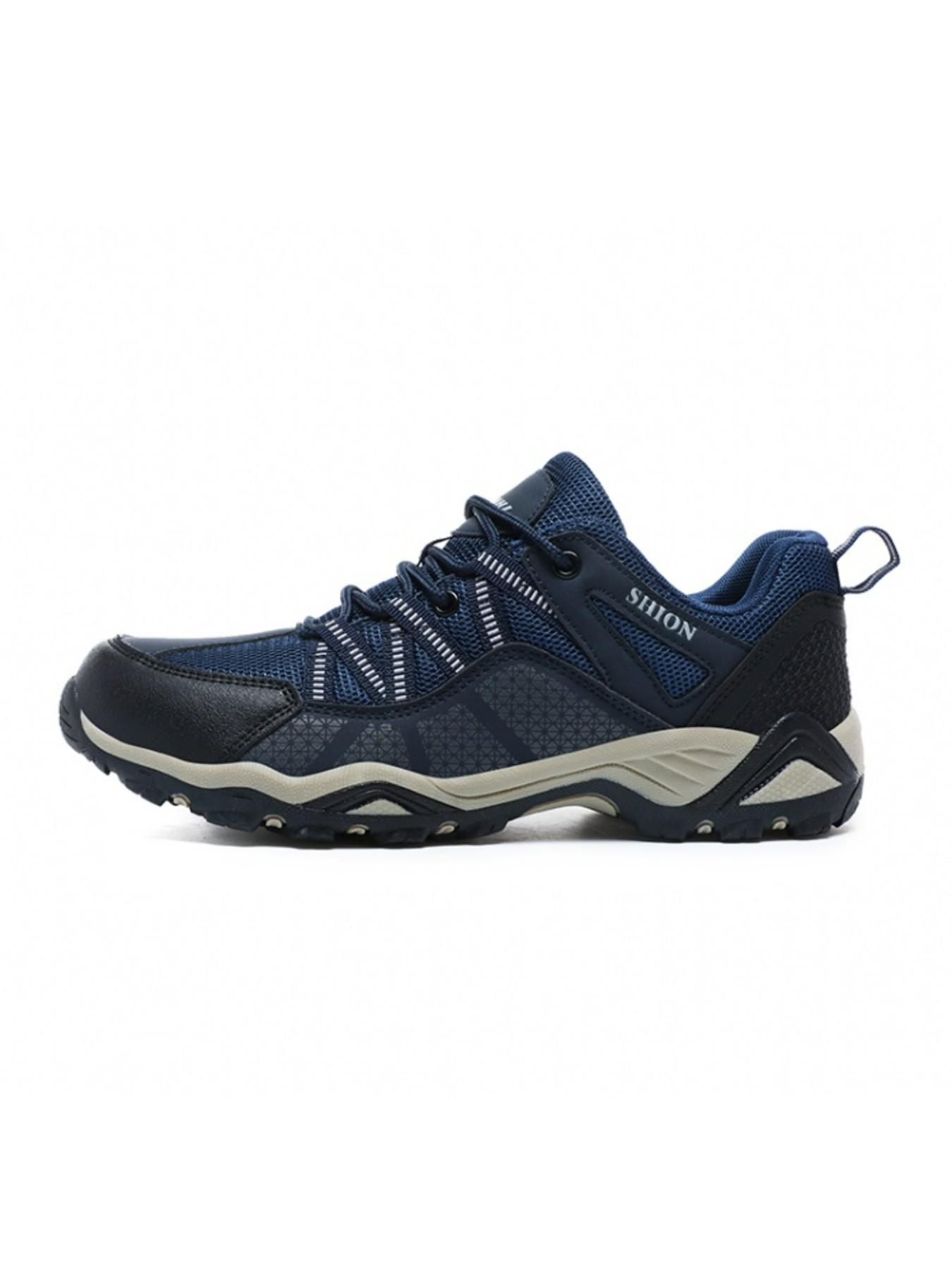 Men's Hiking Shoes, Breathable Mesh Upper, Anti-Slip Rubber Sole, Lightweight Outdoor Sports Shoes, Ideal for Hiking, Camping, Running, Daily Wear