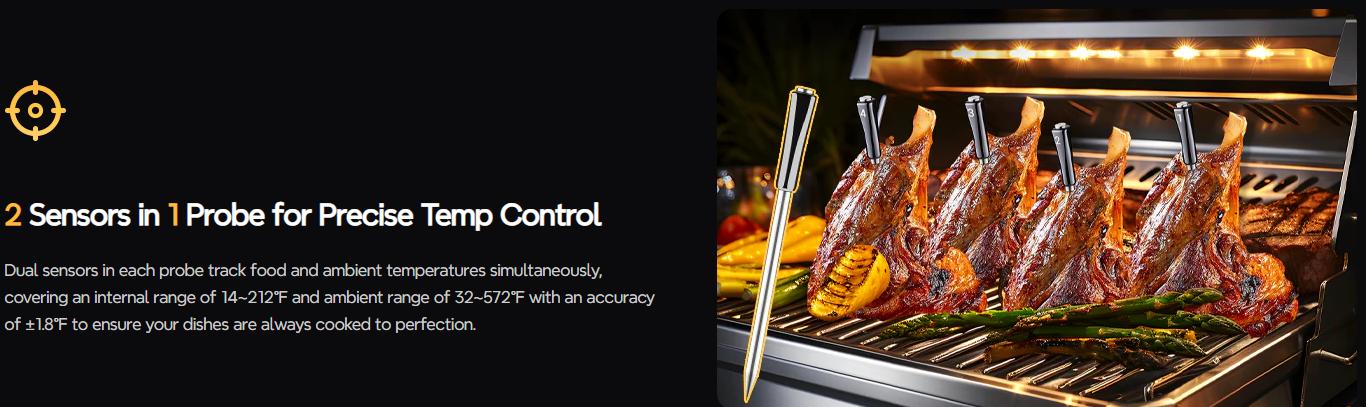 INKBIRD wireless meat thermometer, WIFI&Bluetooth Portable Measuring meat thermometer, suitable for cooking, frying, home cooked dishes, kitchen utensils, Holiday Gifts INKBIRD wireless meat thermometer, WIFI&Bluetooth Portable Measuring meat thermometer, suitable for cooking, frying, home cooked dishes, kitchen utensils, Holiday Gifts