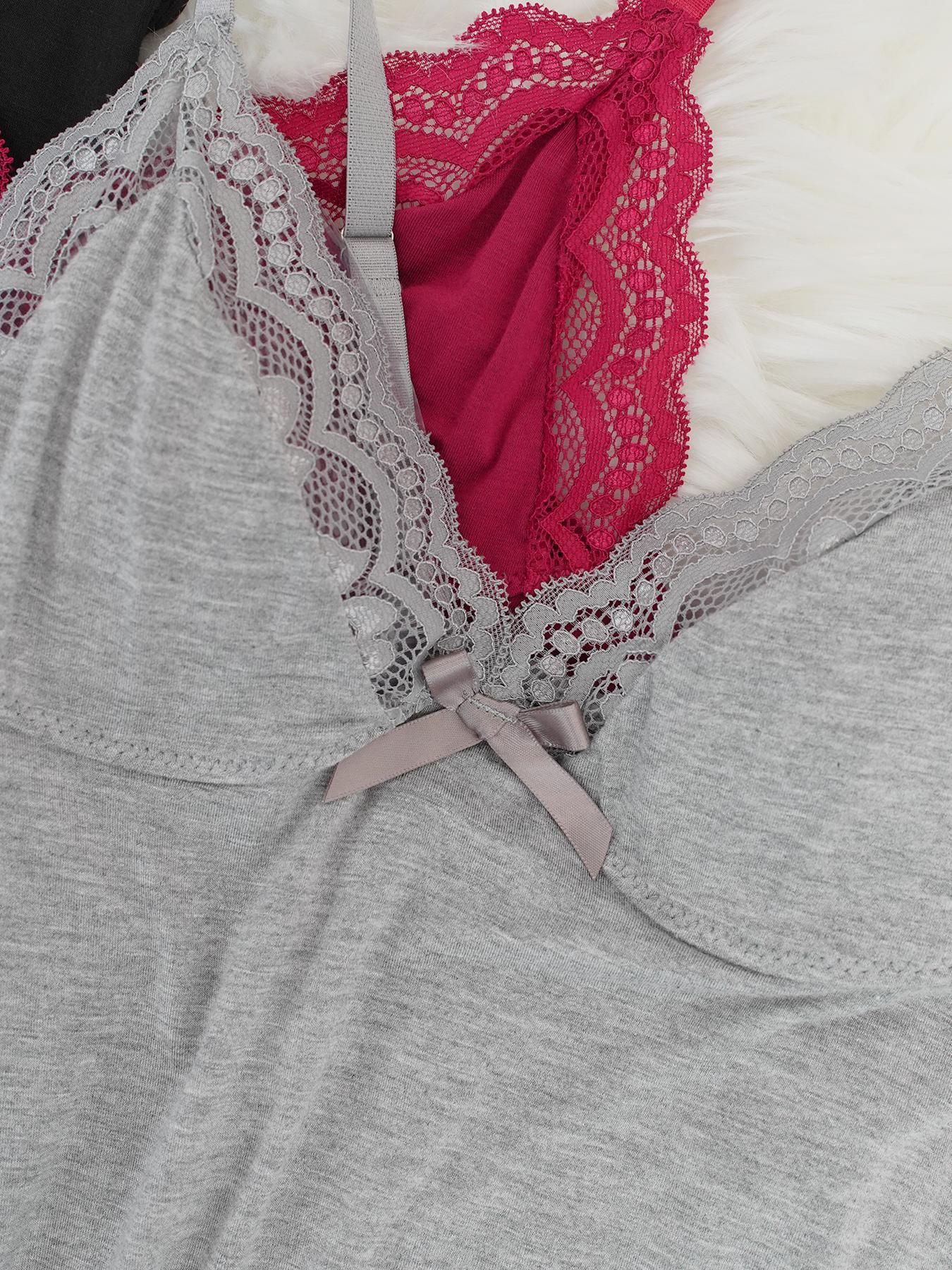 3 piece set  Lace Nightdress Wear,Womenswear Pyjamas Basic Minimalist Sleeveless pajama sets women cute pajama sets pajamas pj sets women Spaghetti Strap Nightgown Sleepwear Homewear Clothes Loungewear