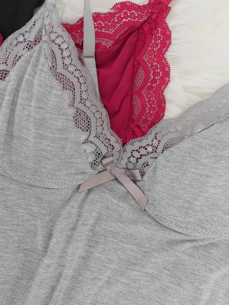 3 piece set  Lace Nightdress Wear,Womenswear Pyjamas Basic Minimalist Sleeveless pajama sets women cute pajama sets pajamas pj sets women Spaghetti Strap Nightgown Sleepwear Homewear Clothes Loungewear