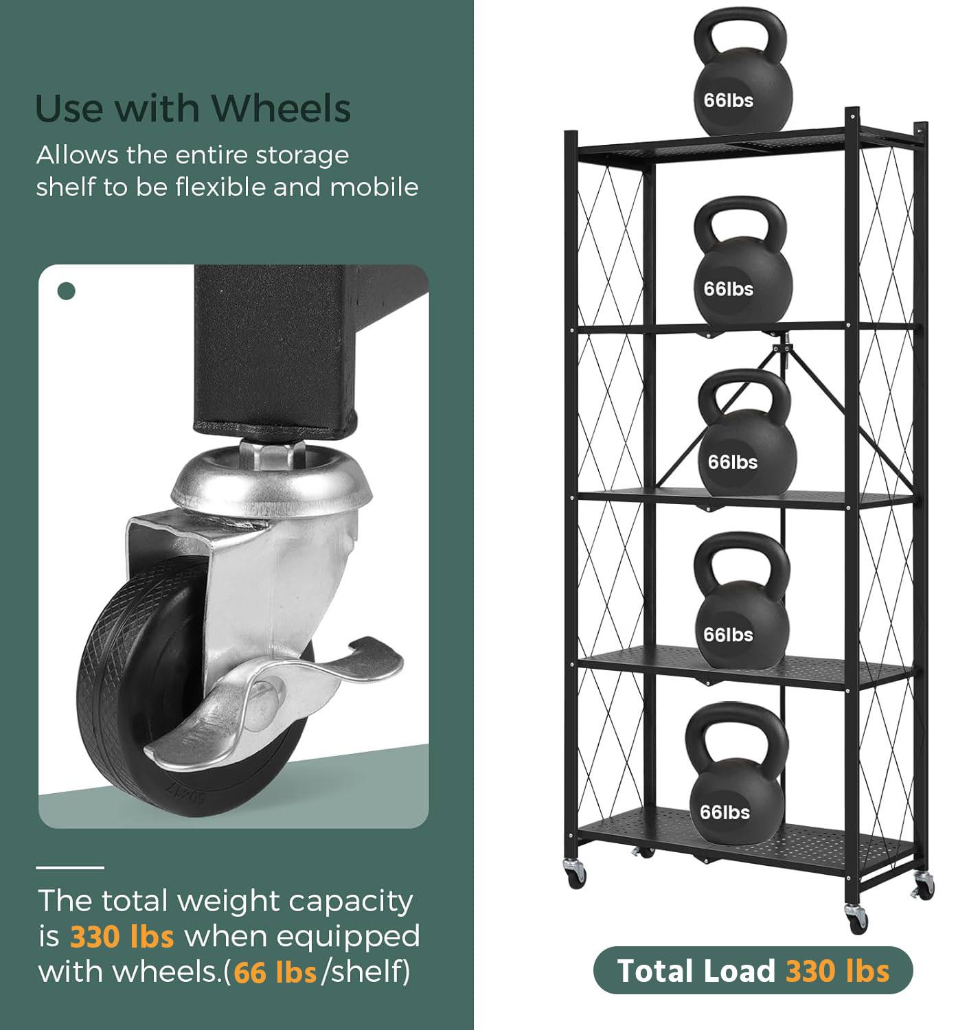 Joybos Foldable Storage Shelving Unit with Lockable Wheels, Space-Saving Organizer Rack for Home and Office, Freestanding Metal Rack, White rotatablerackshoes Space-Saving balcony plantstand stable garage storage holders & racks Joybos Foldable Storage Shelving Unit with Lockable Wheels, Space-Saving Organizer Rack for Home and Office, Freestanding Metal Rack, White rotatablerackshoes Space-Saving balcony plantstand stable garage storage holders & racks