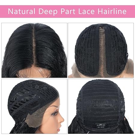 [Style Icon] 41" Lace Front Synthetic Wigs Super Long Bohemian Wavy Synthetic Wigs 6" Deep T Lace Wig with Baby Hair
