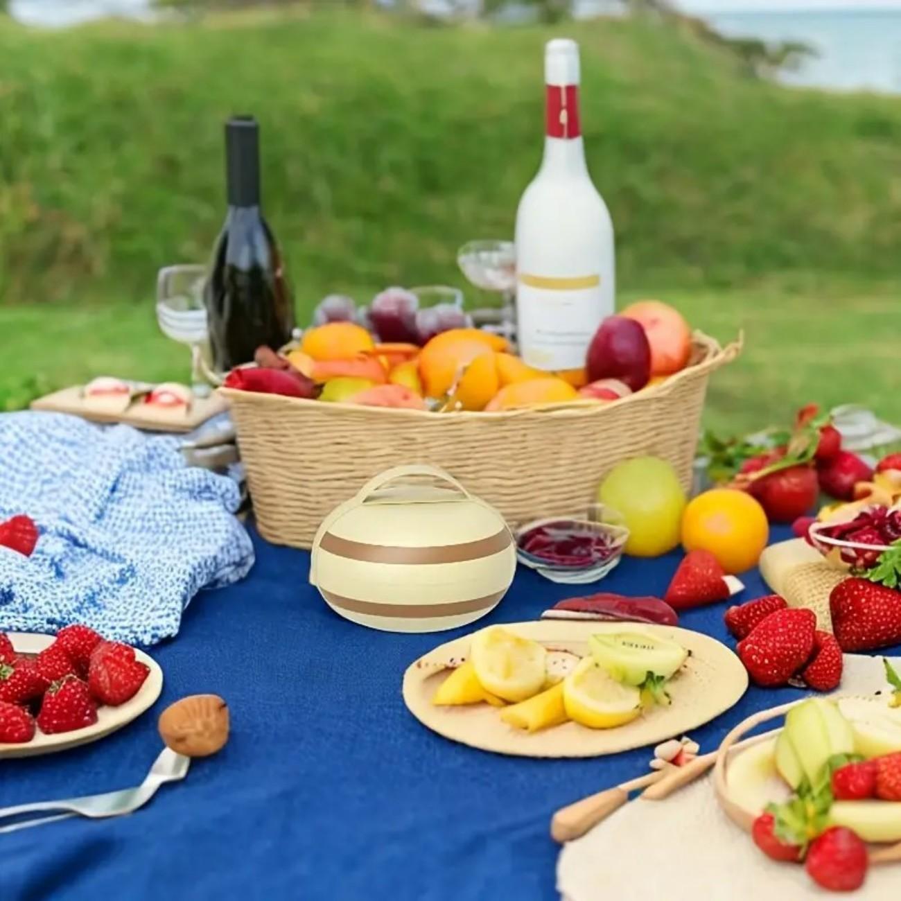 17-Piece Outdoor Picnic Cutlery Set, Includes Cups, Plates, Spoons, Chopsticks, Bowls, Portable Plastic Set, Ideal for Camping, BBQ, Hiking, Travel, Outdoor Parties